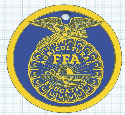 ffa bag tag by michaelgarrett art coin & badges 3d print model - Mito3D