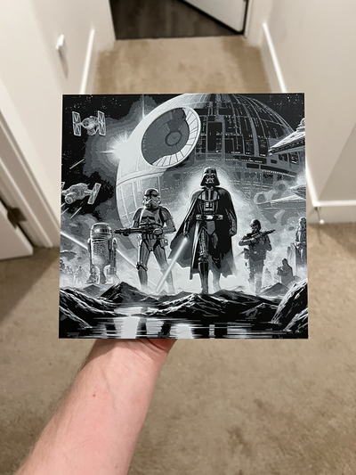 étoile guerres dark vader art forge chapeaux by rp47 dessins génératif 3d modèle lithophane mur signe étoiles 3d print model - Mito3D