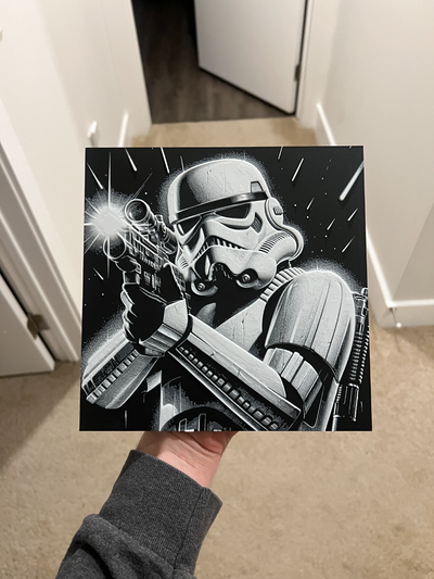 stormtrooper forge chapeaux by rp47 dessins génératif 3d modèle lithophane étoile guerres art mur signe film films tempête soldat 3d print model - Mito3D