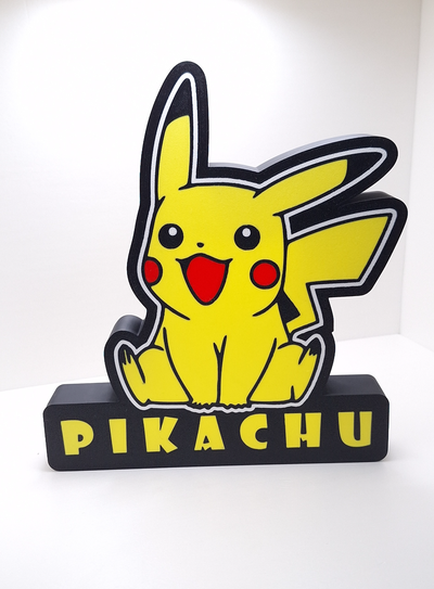 pikachu lightbox by mk 3d arte modelli luce accessorio bambu collezione casa accessori home decor arredamento scatola 3d print model - Mito3D