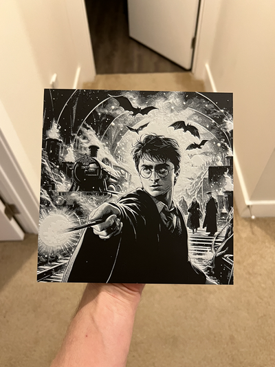 harry potter hueforge by rp47 designs generative 3d model & lithophane art wall sign movie movies 3d print model - Mito3D