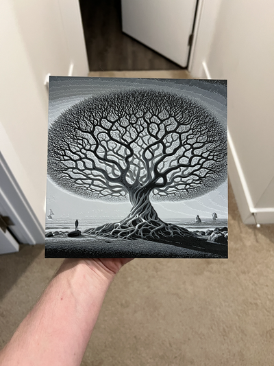 magic tree art hueforge by rp47 designs generative 3d model & lithophane nature wall sign 3d print model - Mito3D