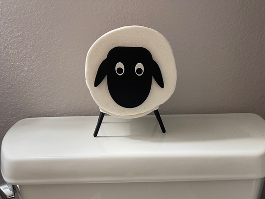 toilet paper sheep single roll remixed by prints & poops household decor toiletpaperholder toiletpaper tp bathroom easter spring model costco 3d print model - Mito3D