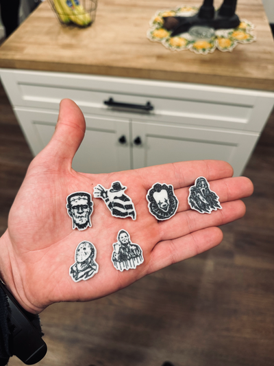 horror set magnets by byrd anthony hobby & diy magnet refridgerator michaelmyers pennywise jasonvoorhees scream freddy krueger frankenstein miniset 3d print model - Mito3D