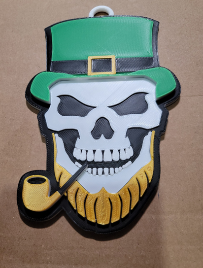 st patrick's day skull leprechaun by mercadogarzas household festivities saint patrick patricks irish 3d printed art logo chain 3d print model - Mito3D