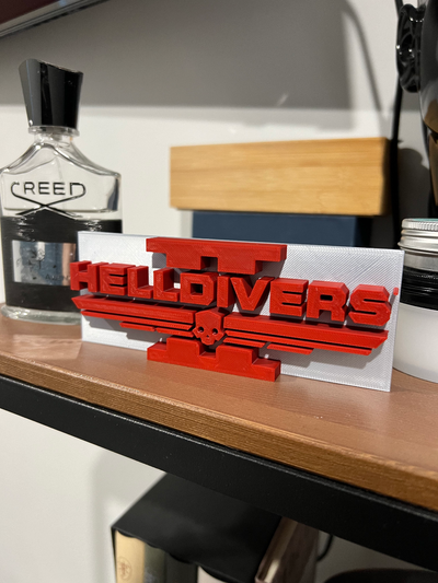 helldivers 2 logo by lebofly toys & games hell divers art 3d print model - Mito3D