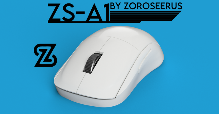 zs-a1 3d printed symmetric wireless mouse logitech g305 by zoroseerus tools gadgets gaming mod steelseries a1 sensei zs zsa1 3d print model - Mito3D