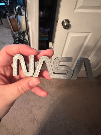 nasa logo magnet remixed by claw-prints household decor space cool 3d print model - Mito3D