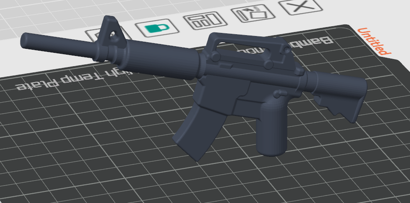 m4a1 tuğlacı yeniden karıştırılmış by baskı ustası oyuncaklar oyunlar teçhizat 3d print model - Mito3D