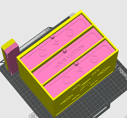 lv luis vuitton almacenamiento caja by usuario 1856824685 herramientas organizadores 3d print model - Mito3D