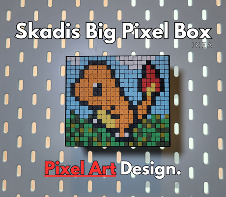 big pixel box skadis hsw by art design 3d tools organizers container pencil sk dis ikea universal pokemon pixelart diy charizard honeycomb honeycombstoragewall storage wall 3d print model - Mito3D