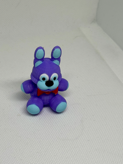 bonnie peluche fnaf 4 colorato ams stampa remixato by videoguide miniature creature notti at freddy's freddy bonny fazbear 3d print model - Mito3D