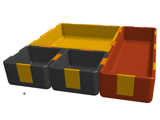 bağlayıcı fiş catch all tepsiler sıra organizatör yeniden karıştırılmış by davidsgotwood ev halkı modeller masa parametrik kutu konteyner modüler depolama saklama kutusu minimalist tepsi çöp düzenleyici tutmak basit çekmece organizatörü konteynerler montaj yapılandırılabilir desteksiz baskı 3d print model - Mito3D