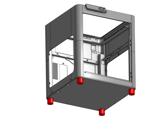 pés extensão x1 p1 impressoras by engenheiropro 3d impressora acessórios riser levantar acessório liberação claro anti vibração x1c p1s p1p 3d print model - Mito3D