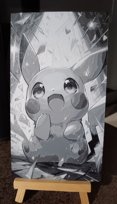 pikachu hutschmiede by angesoso77 generativ 3d modell lithophan pokémon 3d print model - Mito3D