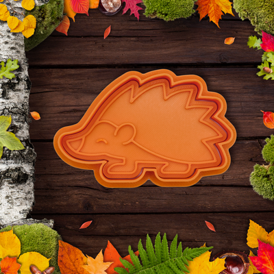 hérisson biscuit coupeur timbre l'automne ensemble by indibles loisir diy biscuits coupeurs déco décoration pâte modeler play doh cuisson moule 3d print model - Mito3D