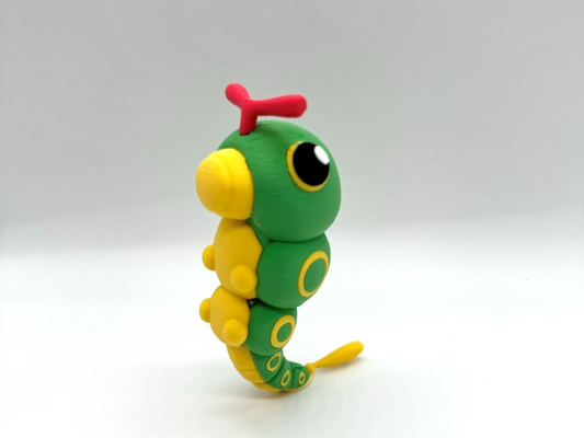 caterpie mehrfarbig by entroisdimensions figur miniaturen kreaturen pokémon pikachu metapod butterfrei 3d print model - Mito3D