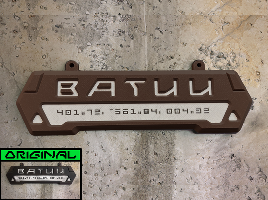 batuu sign -star wars galaxy's edge by warrell72 props & cosplays walt disney world disneyworld star galaxys hollywood studios galactic starcruiser 3d print model - Mito3D