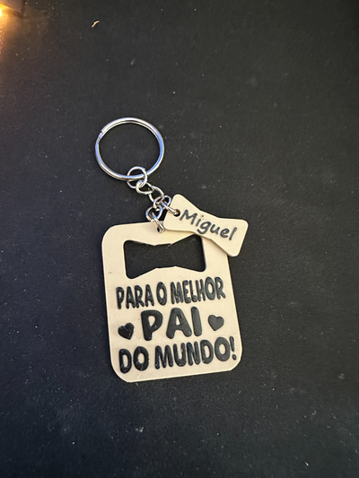 dia do pai porta-chaves by makerize3d art models keychain fathers day father porta chave 3d print model - Mito3D