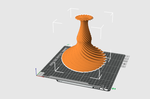 spirale vaso by computer amico domestico casa modelli 3d print model - Mito3D