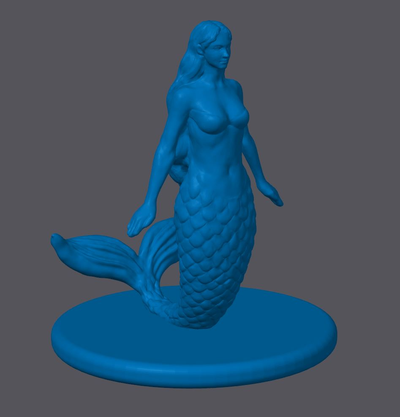 sereia base remixado by estampas pai miniaturas figura água amar personalizadas texto suporte 3d print model - Mito3D