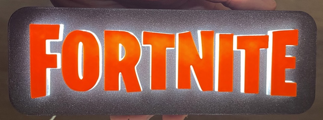 fortnite logo lámpara menor on cambiar interruptor remoto controlar efectos remezclado by fantasmas casa decoración 3d print model - Mito3D