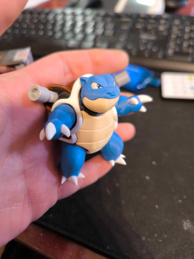 blastoise mehrteilig 50 teile x3 neu gemischt by print3dgifts kunst skulpturen pokémon skaliert ventilator fan art 2024 mehrfarbig skulptur farbe mehrscheiben p1p x1c p1s a1 3d print model - Mito3D