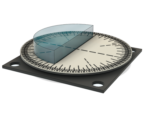 rotation stage protractor angle marks in degrees by m42 education engineering phyiscs optics lab 3d print model - Mito3D