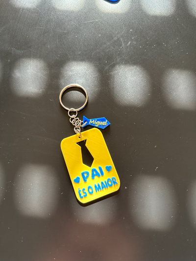 porta-chaves dia do pai by makerize3d fashion models father's day father keychain porta chave 3d print model - Mito3D