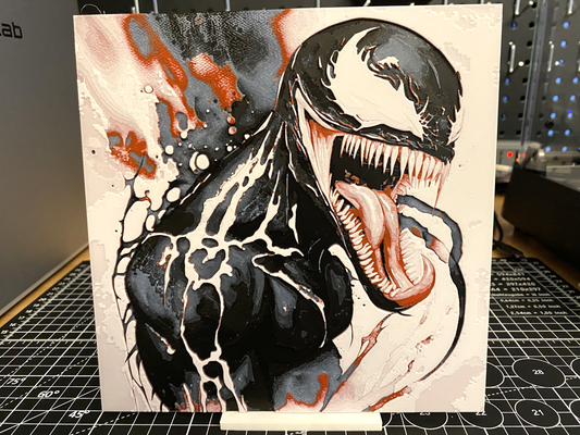 venom hueforge 4-color by donna meland generative 3d model & lithophane marvel 4 color 3d print model - Mito3D