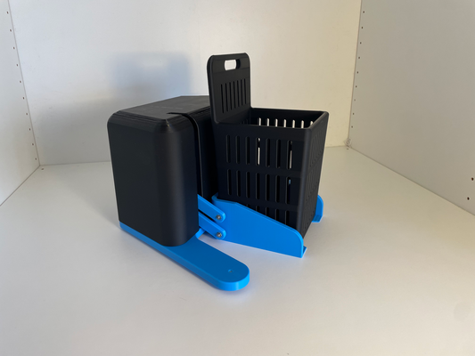 shopping basket lifter by kudeiro 3d printer test models cart mecanismo mechanism 3d print model - Mito3D