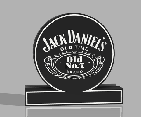 jack daniels led lampe by marques3d gustavo marques ménage décor luminaire 3d print model - Mito3D