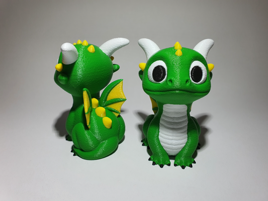 dragon multicolore flou peau remixé by rober7crow art sculptures jouet enfants ornements mini a1 bambulab ams ams4colors bébé no soutiens mignonne figurine sculpture spyro fantaisie 3d print model - Mito3D