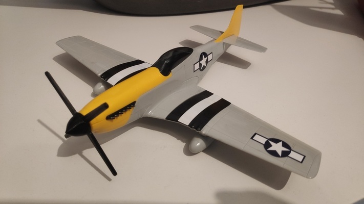 airfix quick build mustang p-51d model kit j6016 - replacement propeller nose cone by rich t toys & games thingiverse p51d 3d print model - Mito3D