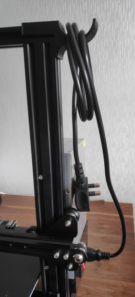 ender 3 power cable storage hook by rich t 3d printer accessories creality ender3 thingiverse crealityender3 3D print model - Mito3D