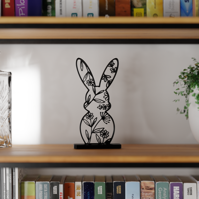 blumen ostern hase skulptur deko stand oster hase by hpinvent haushalt dekor östlich kunst niedlich ostern osterhase muster 3d print model - Mito3D