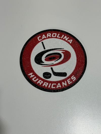 carolina huracanes nhl hockey logo personalizado diseño portavasos by jabhook arte señales logos 3d print model - Mito3D