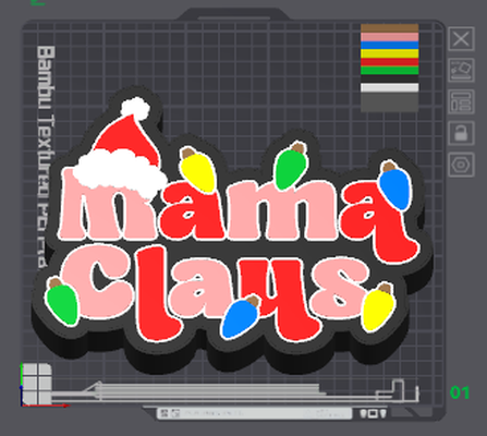 mamãe claus by nelson ponte np arte sinais logotipos 3d print model - Mito3D