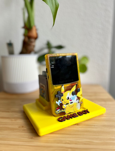 gameboy stand place cartridge by ceppetoswerkstatt household decor game boy classic gameboycartridge gameboycolor color advance nintendo 3d print model - Mito3D