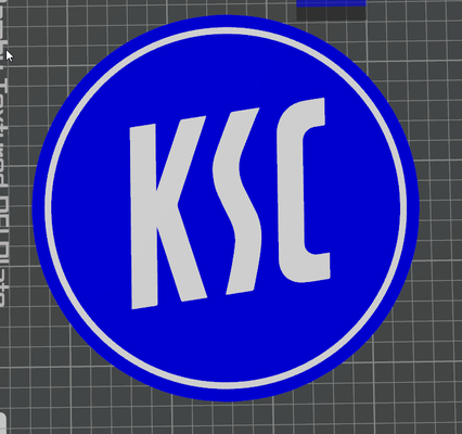 karlsruher sc ksc logo by ben kunst 2d karlsruhe bundesliga fußball 3d print model - Mito3D