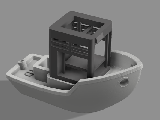 benchy by f1dude 3d printer test models p1p bambu lab combo boat 3d print model - Mito3D