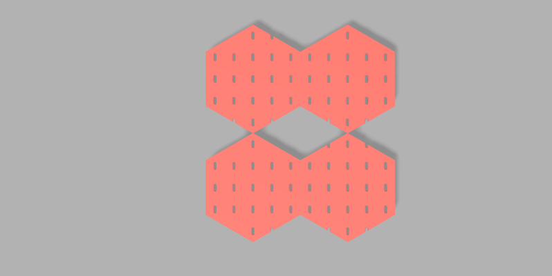 hexágono skadies painel by henry alt ferramentas organizadores sk dis pegboard 3d print model - Mito3D