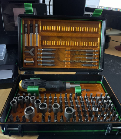 rugged screwdriver bit box by sebazzz tools toolbox bitholder 3d print model - Mito3D