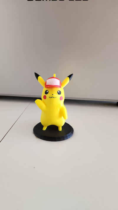 ceniza pikachu color remezclado by demonio juguetes juegos caracteres aplastar hermanos ketchum sombrero pokemon 3d print model - Mito3D