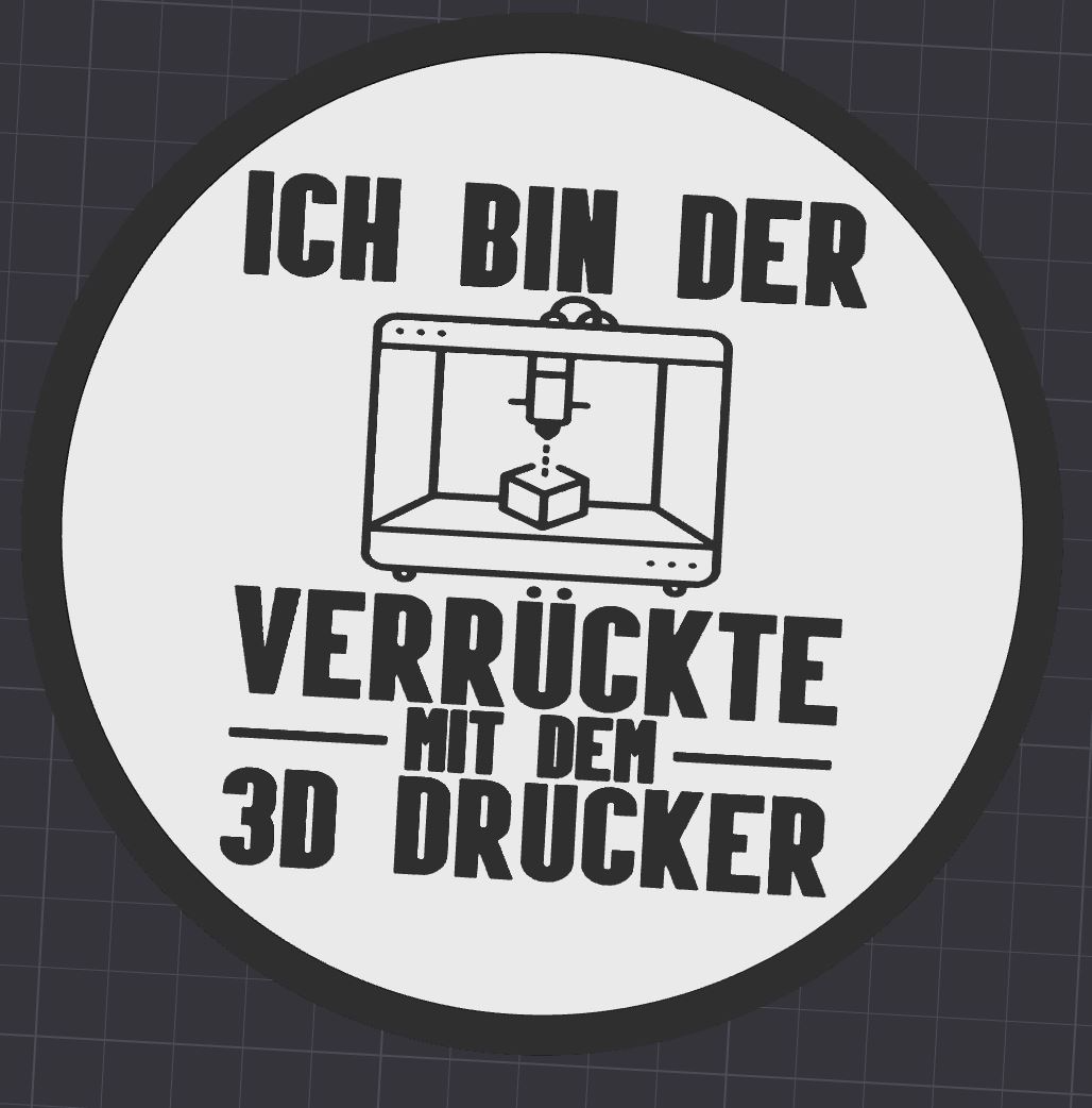 ich çöp kutusu der kötüsü ckte mit dem 3d drucker yuvarlak bardak altlığı ters ayarlayıcı by 3dmetalcave üretken model şapka dövmesi taş ocağı okul eğlence komik neşeli 3D print model - Mito3D