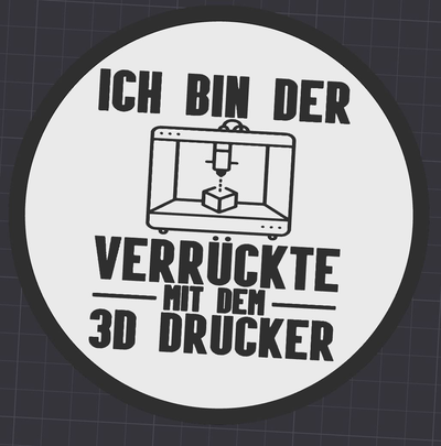 ich bidone der ckte mit dem 3d idiota giro sottobicchiere untersetzer by 3dmetalcave generativo modello fucina cappelli litofania schild divertimento divertente gioioso 3d print model - Mito3D