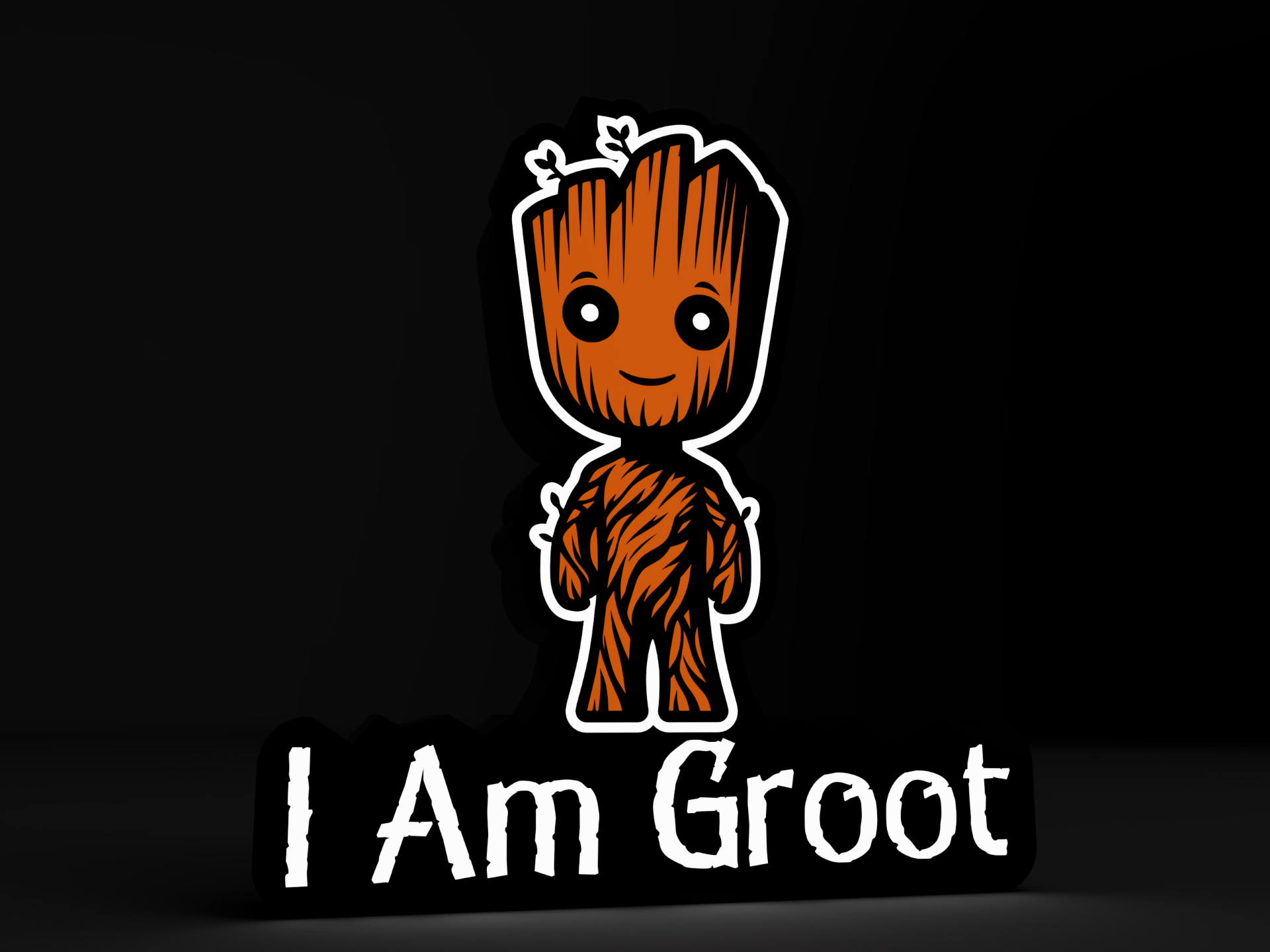 groot bebé caja ligera led lámpara by 3dacores juguetes juegos caracteres amigo i am 3D print model - Mito3D