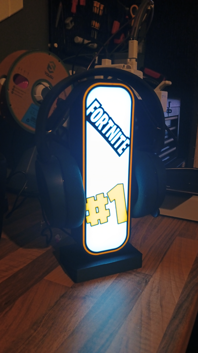 fortnite auricolare lightbox frontalino by 3dealitydesigns24 utensili gadget giochi 1 ps5 xbox nintendo pc epico 3d print model - Mito3D