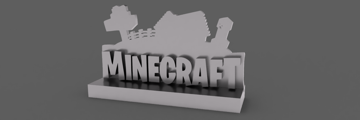 minecraft plaque by tah3dgeek toys & games gaming 3d printer characters item accessories accessory area art game 3d print model - Mito3D