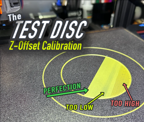 test disc z-offset calibration by k2 kevin 3d printer models bedlevel 3d print model - Mito3D
